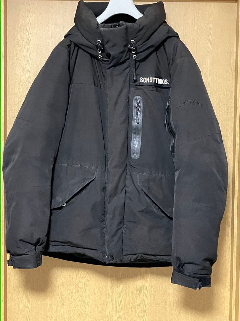 Schottダウンジャケット メンズ M 黒M SCHOTT