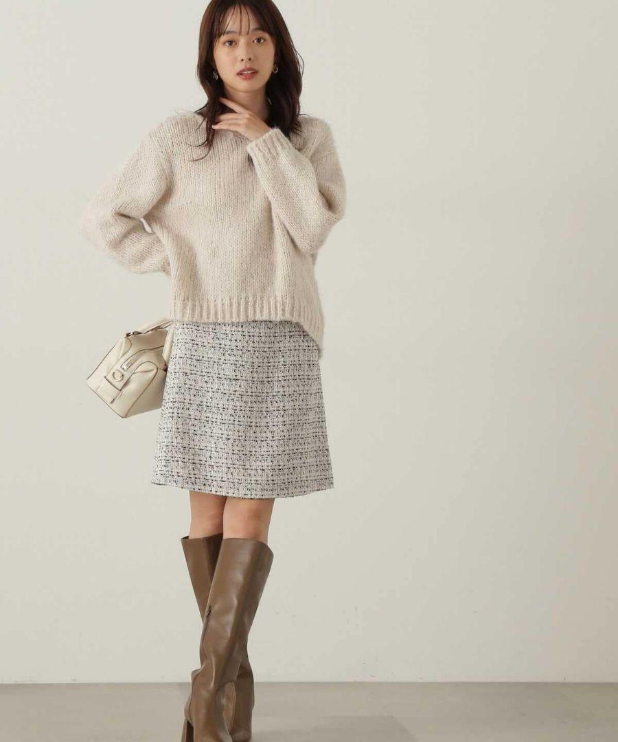 PROPORTION BODY DRESSING ミックスツイードミニスカート