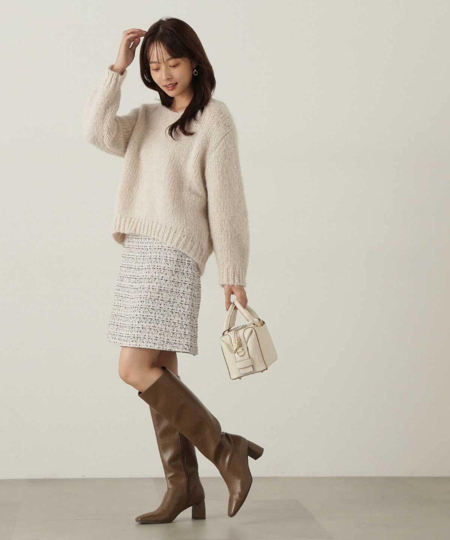 PROPORTION BODY DRESSING ミックスツイードミニスカート