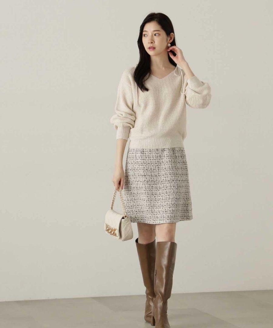 PROPORTION BODY DRESSING ミックスツイードミニスカート