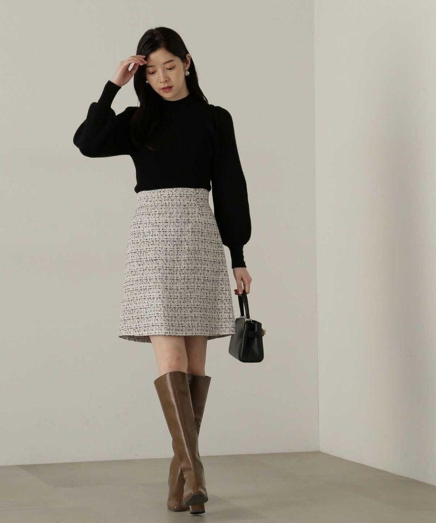 PROPORTION BODY DRESSING ミックスツイードミニスカート
