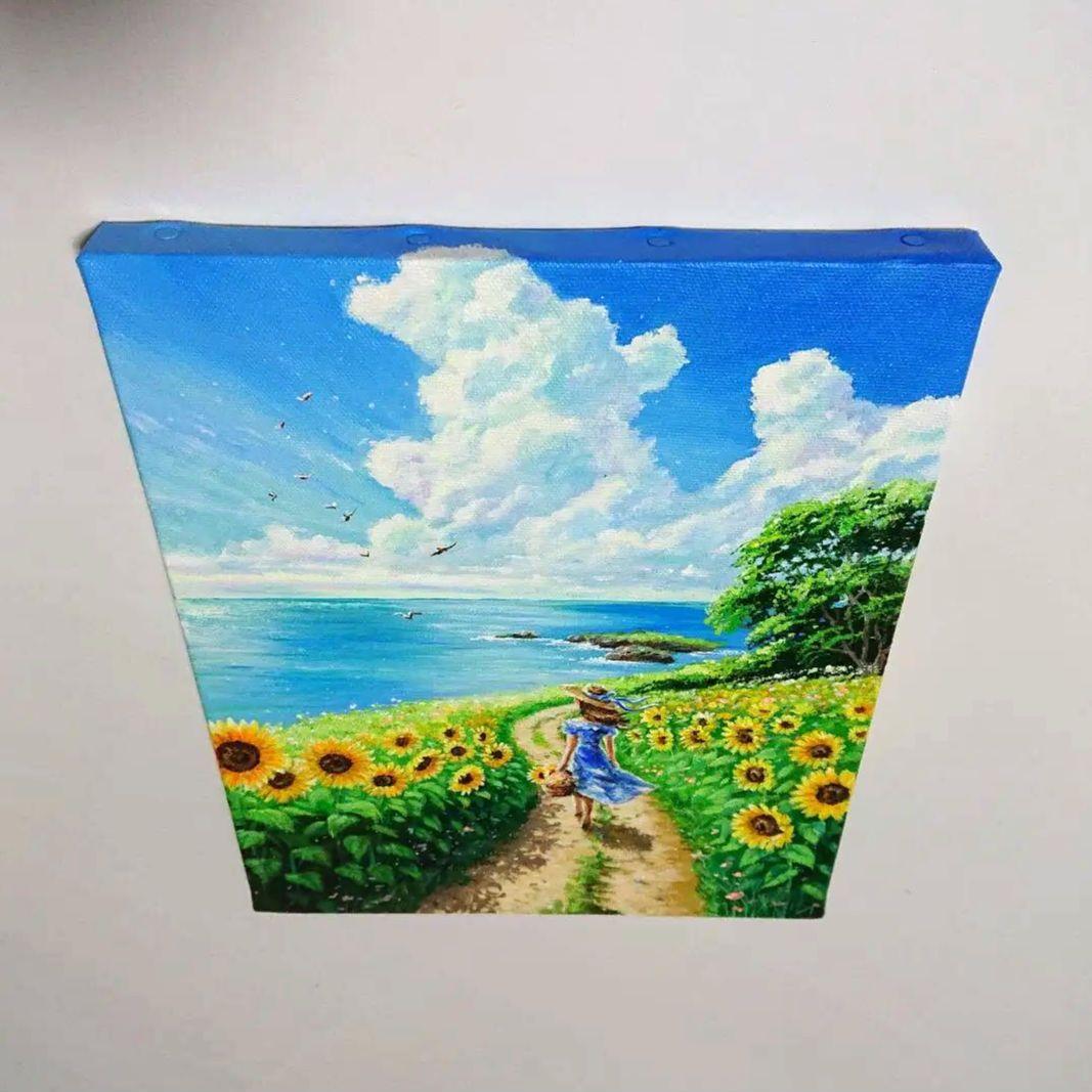 海へ続く道】アクリル画 F3 風景画 絵画 - メルカリ