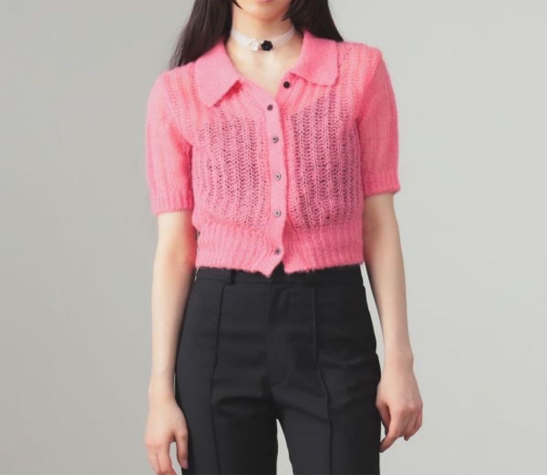 Ray BEAMSシャギー メッシュ ポロ カーディガン¥10 450 SIZE Ray BEAMS