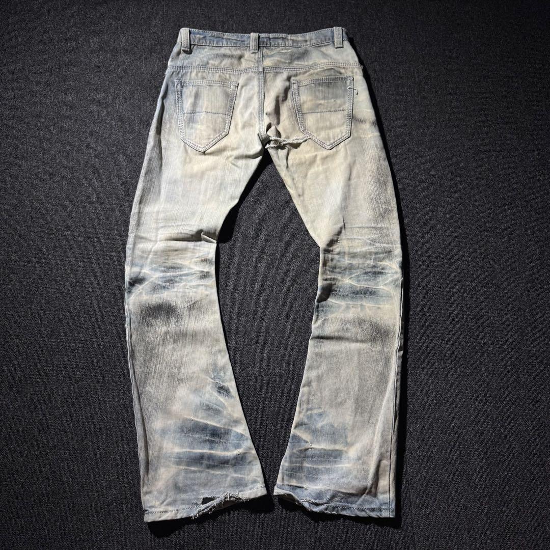 00s BUFFALO BOBS grunge flare denim y2k