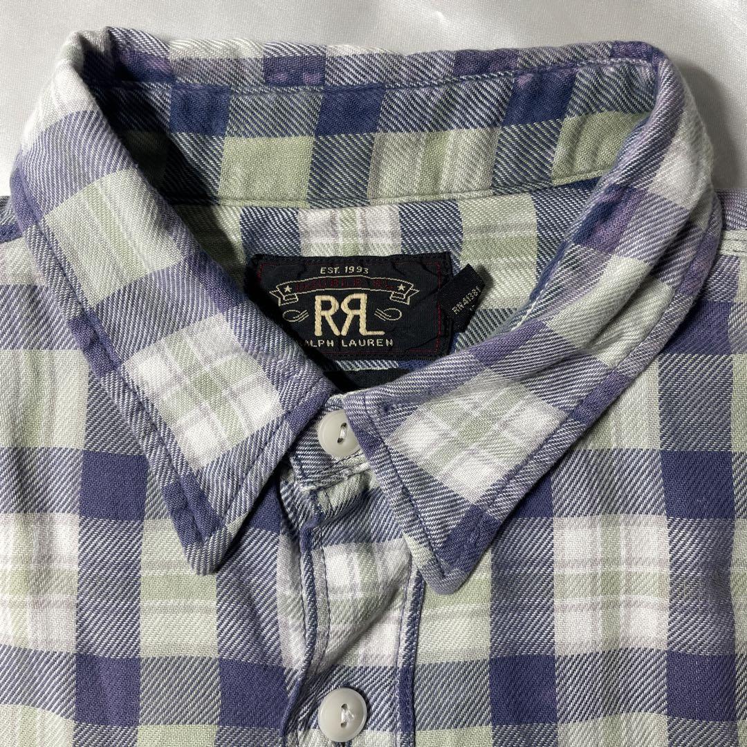 RRL ラルフローレン チェック柄 ネルシャツ M 新品 レア 未使用 Ralph Lauren チェック柄ネルシャツ M - メルカリ