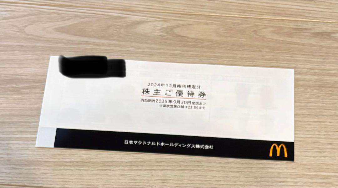 マクドナルド　株主ご優待券　引換券　6セット　株主優待