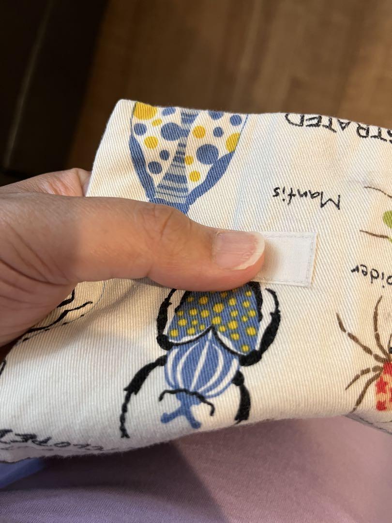 専用　昆虫柄の布地用シールネームテープ