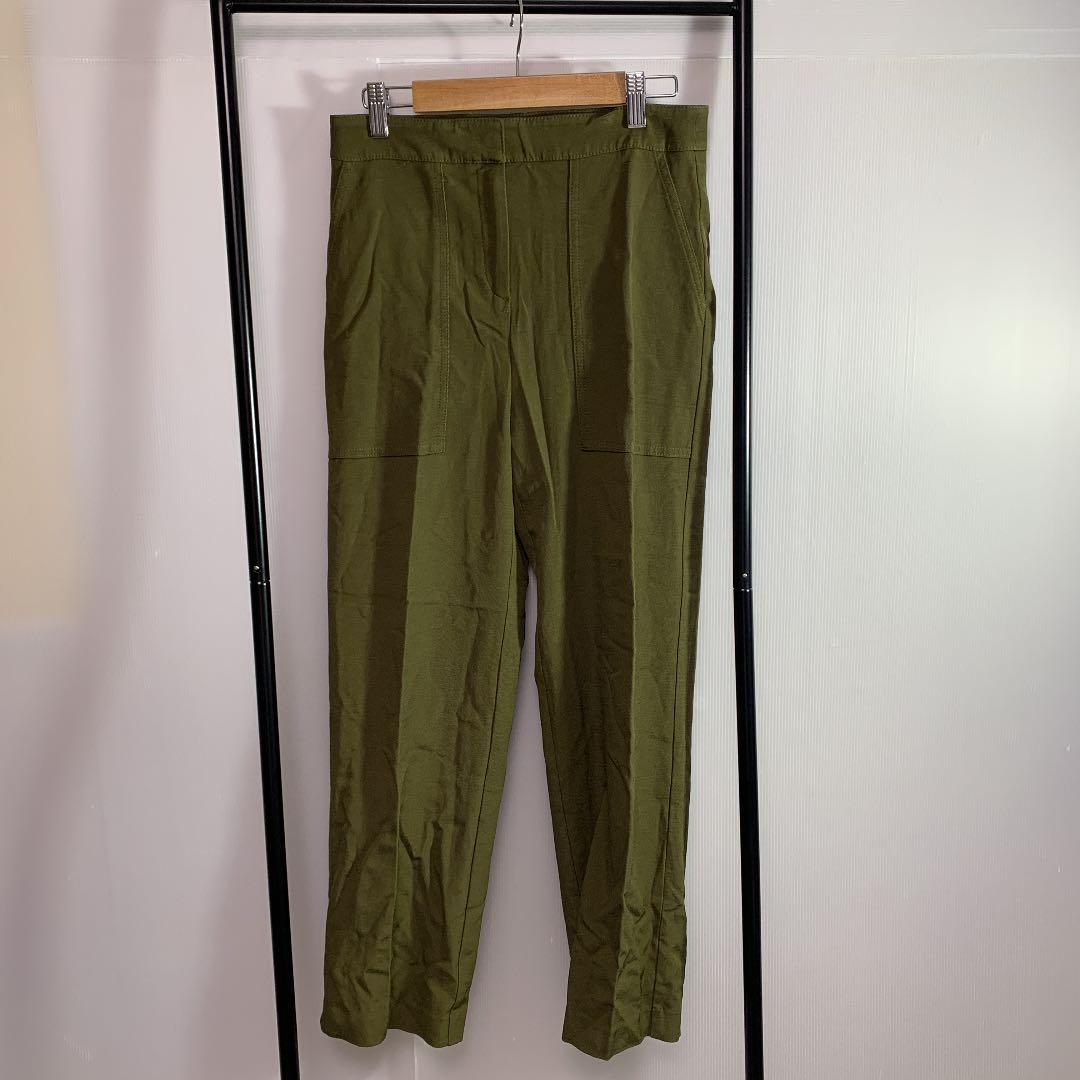 ZARA カジュアルパンツ W71 カーキ 番4580
