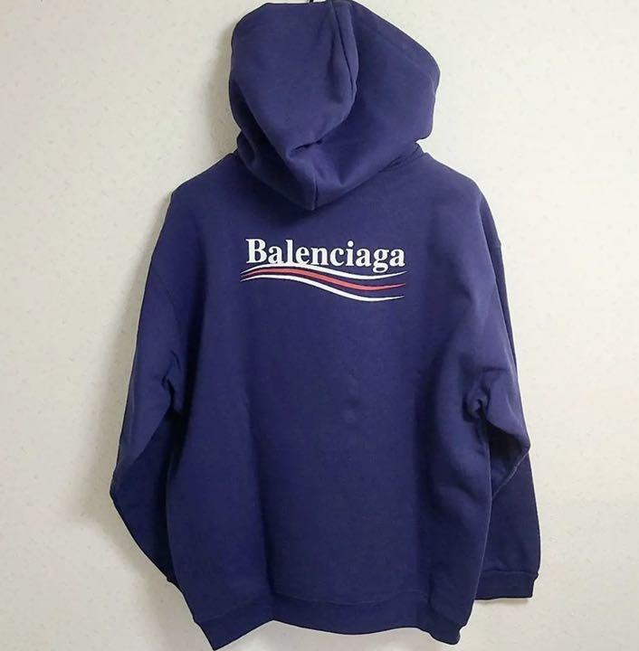 30%割引ブルー系,S人気No.1 BALENCIAGA ロゴパーカー ブルー パーカー トップスブルー系S-ORCHIDIAPHARMA.COM ショッピング正規品 刺繍ロゴ 【きりたんぽ着用ブランド】レフトアローン 両袖ロゴ パーカー 入手困難 パーカー