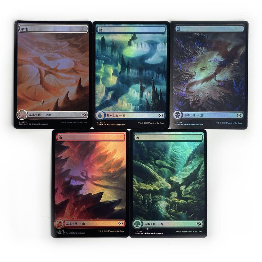 MTG タルキール：龍嵐録　フルアート基本土地　120枚セット　FOIL　英語 TDM フルアート 日本語FOIL5種 基本地形 タルキール:龍嵐録 基本