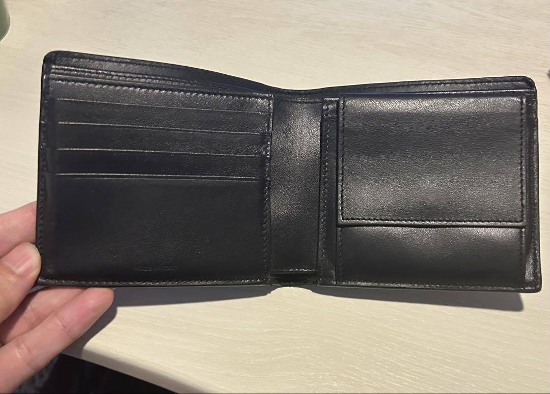 CELINE ブラックレザー二つ折り財布
