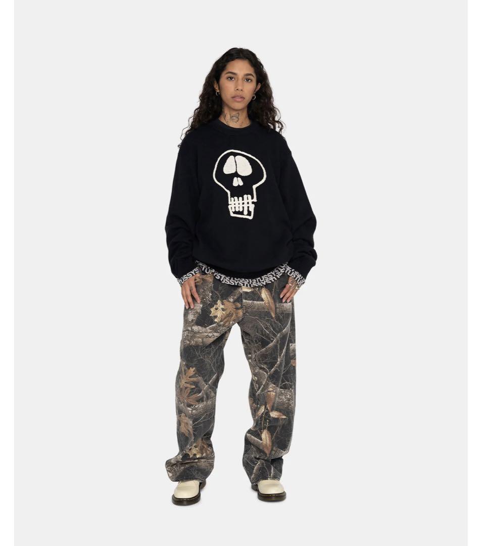 ★送料・関税込★Stussy★Stussy Skull Sweater Black★ Stussy Skull Sweater Black Lサイズ