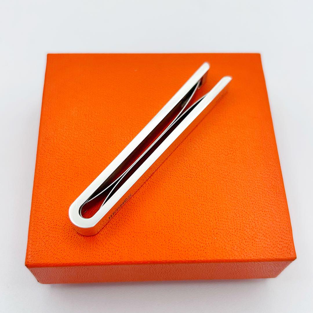 【超希少・美品】HERMES Hデザイン エブリン ネクタイピン Ag925