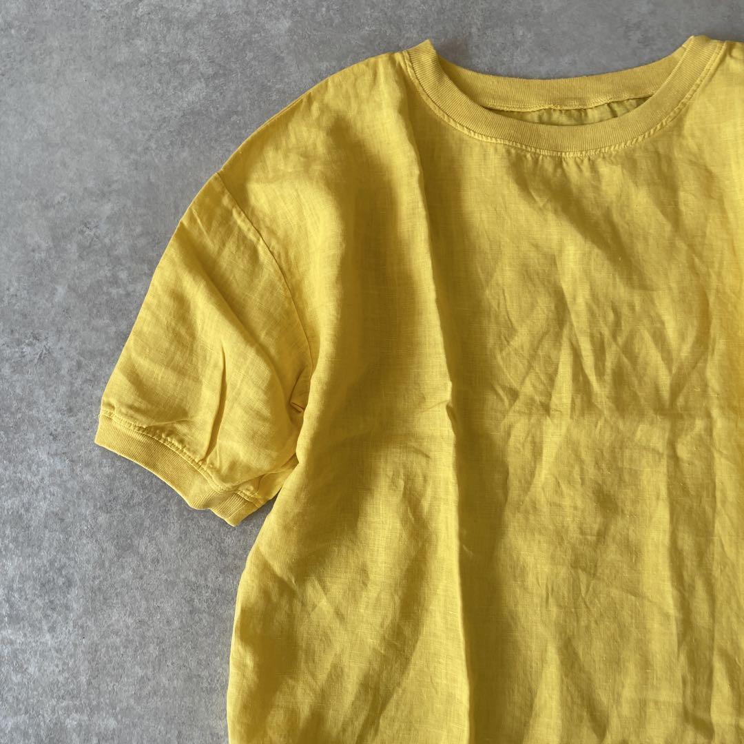 新品同様 【人気】中川政七商店 麻布Ｔシャツ イエロー