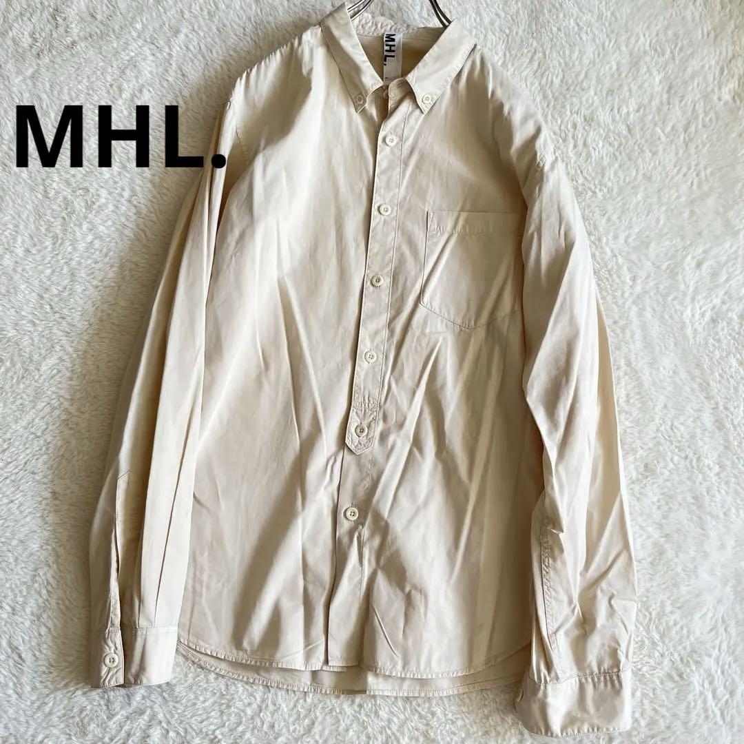00s “MARGARET HOWELL” 旧タグ white linen shirt マーガレット