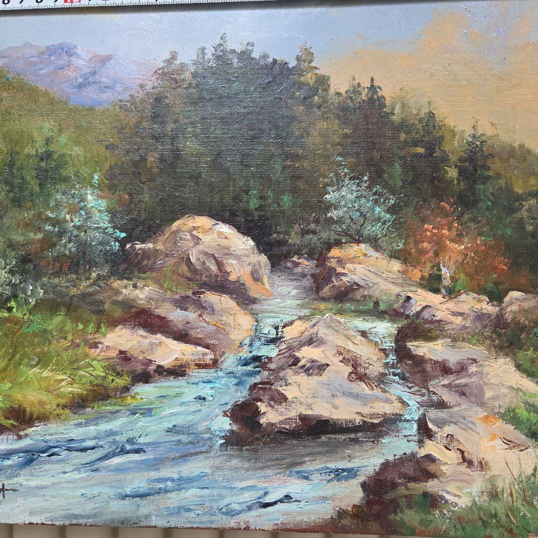 K. Kase 海辺の風景 油彩画 風景画 油彩画 Yoshida 約53×41c - メルカリ