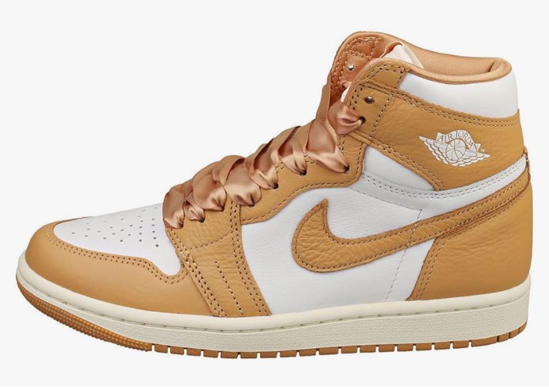 Jordan 女性用 Air 1 レトロ Hi OG プラリネ/ホワイトセイル