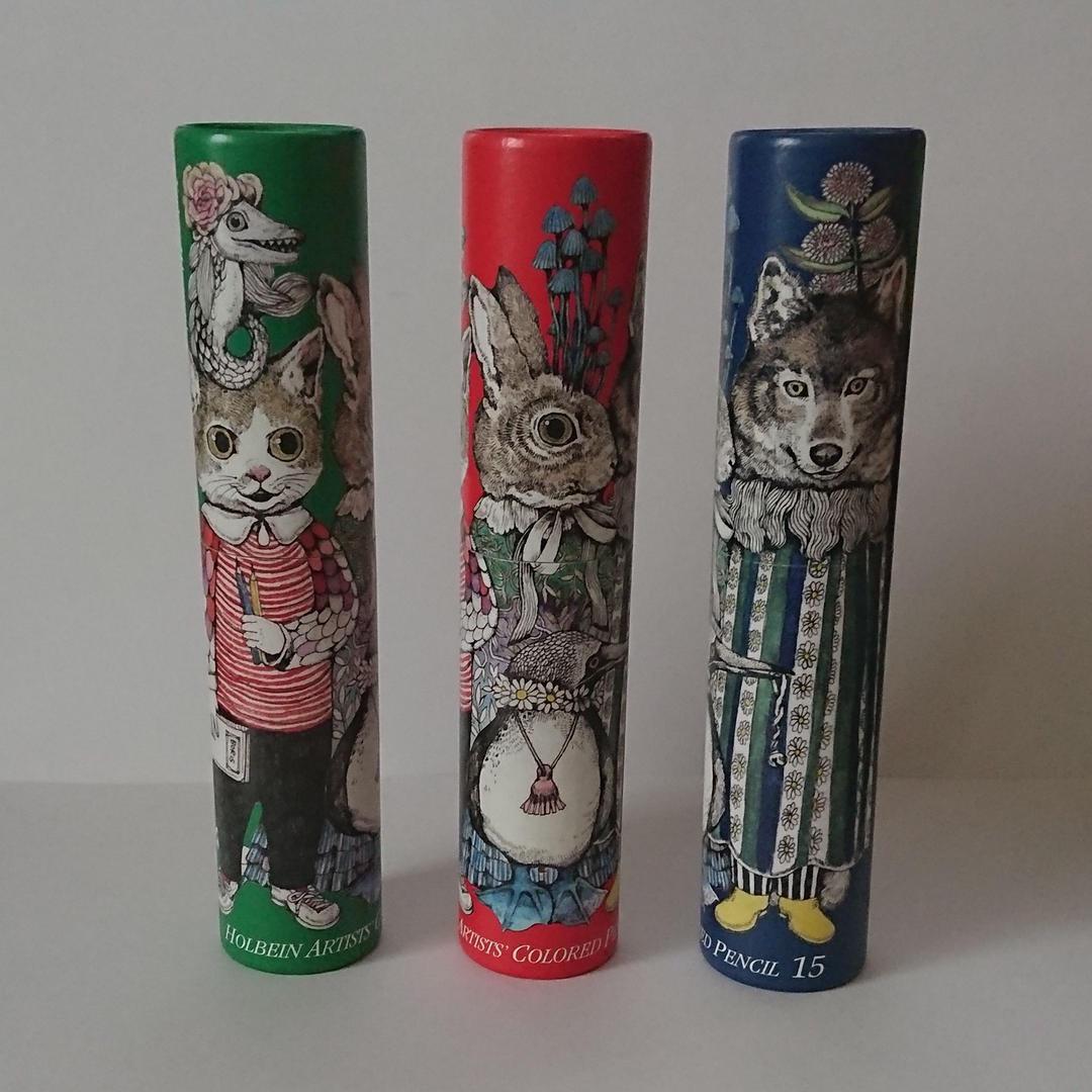 ヒグチユウコ ホルベイン アーティスト色鉛筆 15色 動物キャラクター ヒグチユウコ×ホルベイン アーチスト色鉛筆15色セット 赤系