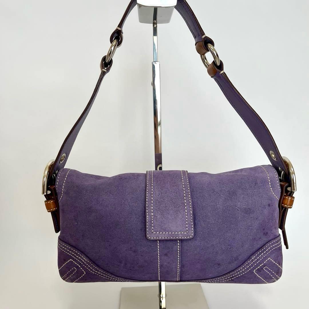 Coach Soho Shoulder Bag Demi Flap Suede