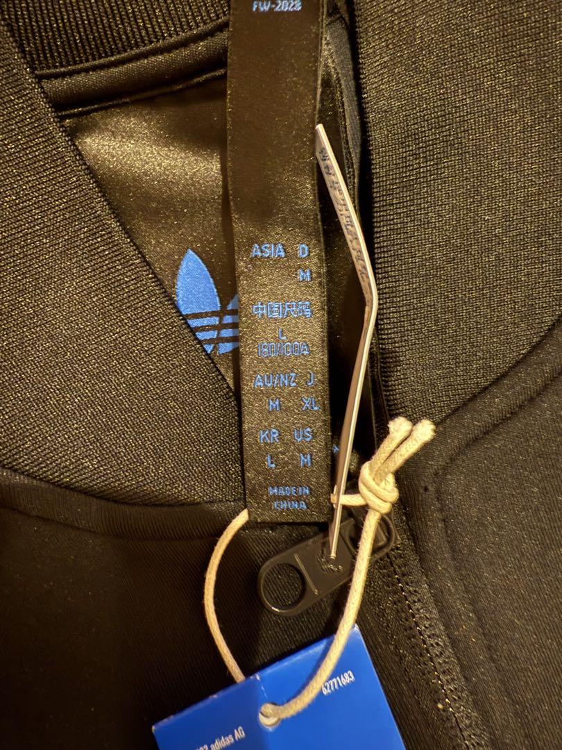 adidas 黒 ジャージ　ブルーバージョン 新品