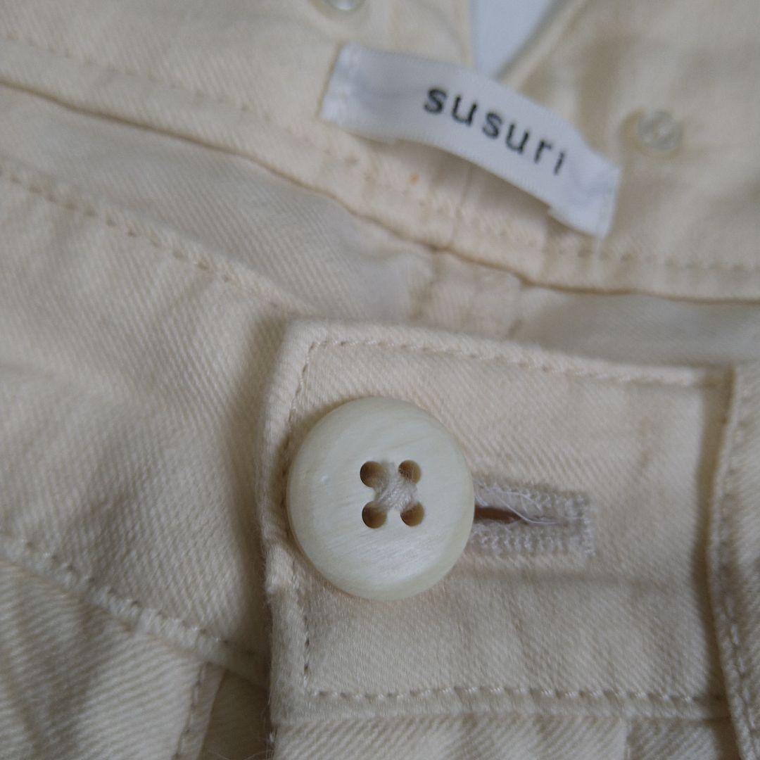 ススリ susuri コットンリネンワイドパンツ