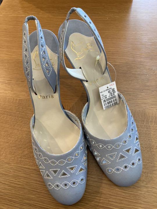 美品❤箱付き☆クリスチャンルブタン マルシアヴァラ バックストラップパンプス 黒 クリスチャンルブタンのバックストラップパンプス