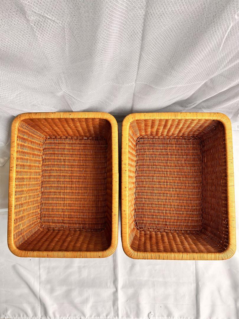 【新品・未使用品】ラタンのカゴ　4個セット！　おしゃれラタンカゴ
