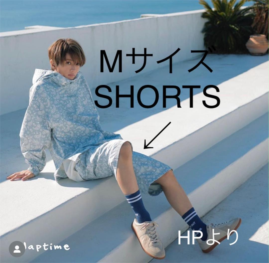 naptime SHORTS 総柄　SAX