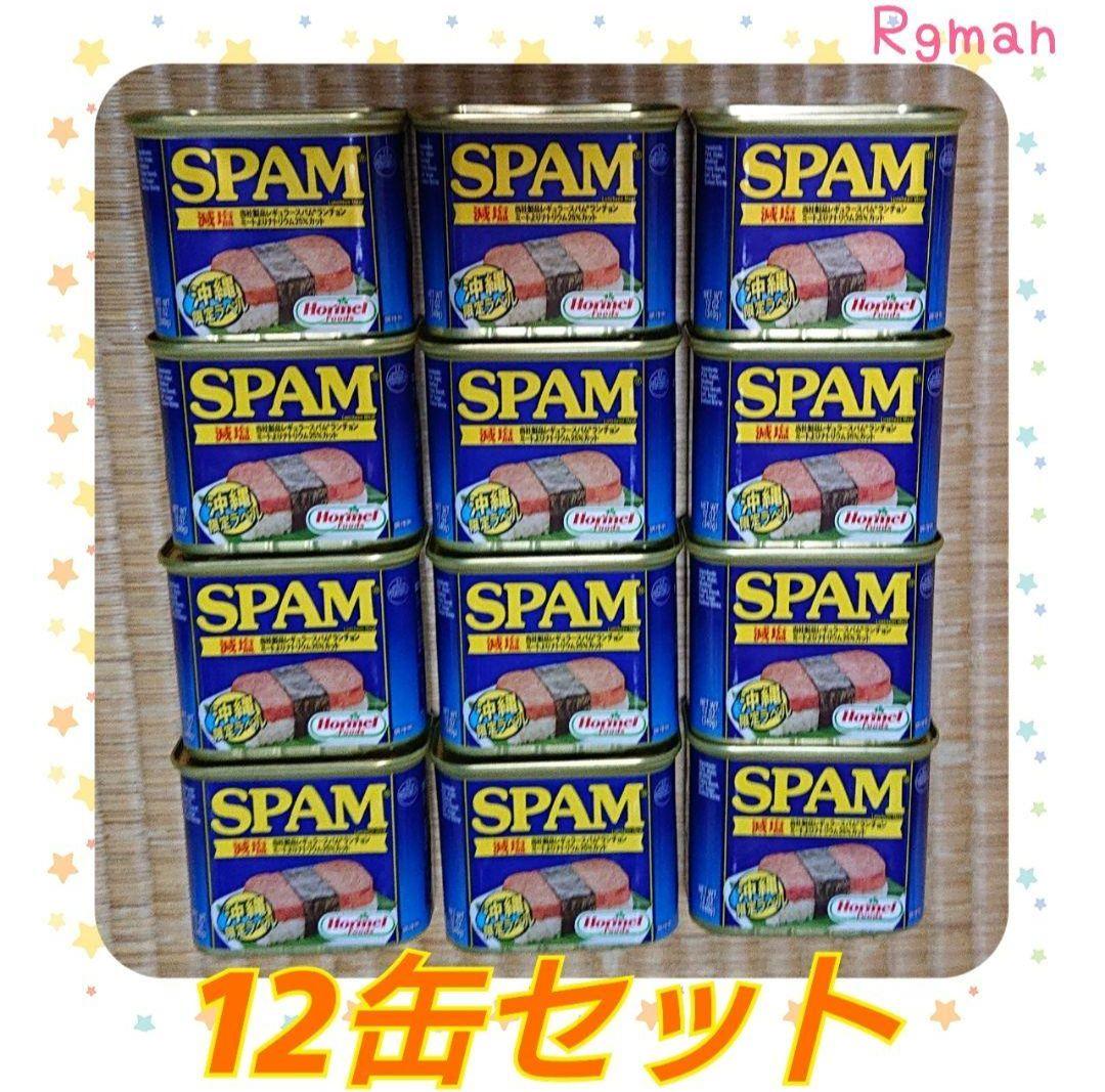 スパム減塩12缶 SPAM　ポーク缶　ランチョンミート チューリップ スパム SPAM 減塩ポークランチョンミート 12缶 沖縄お土産