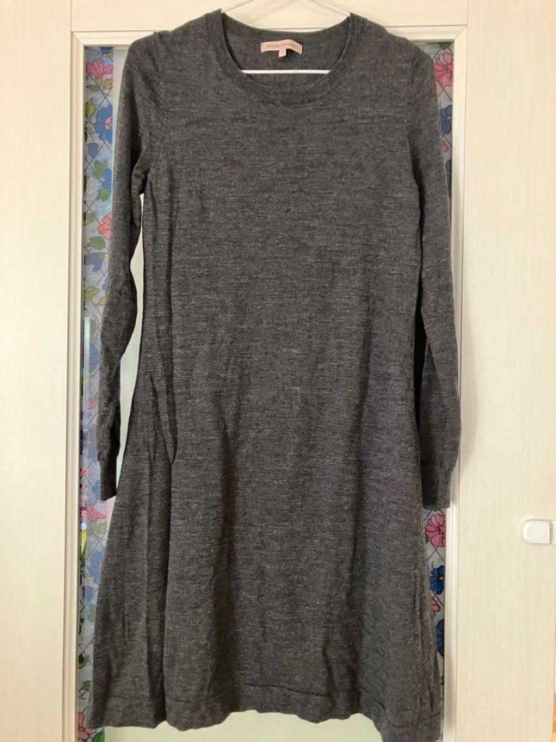 LOUISVUITON 21AW モノグラム シルク ミニワンピース 長袖 XS