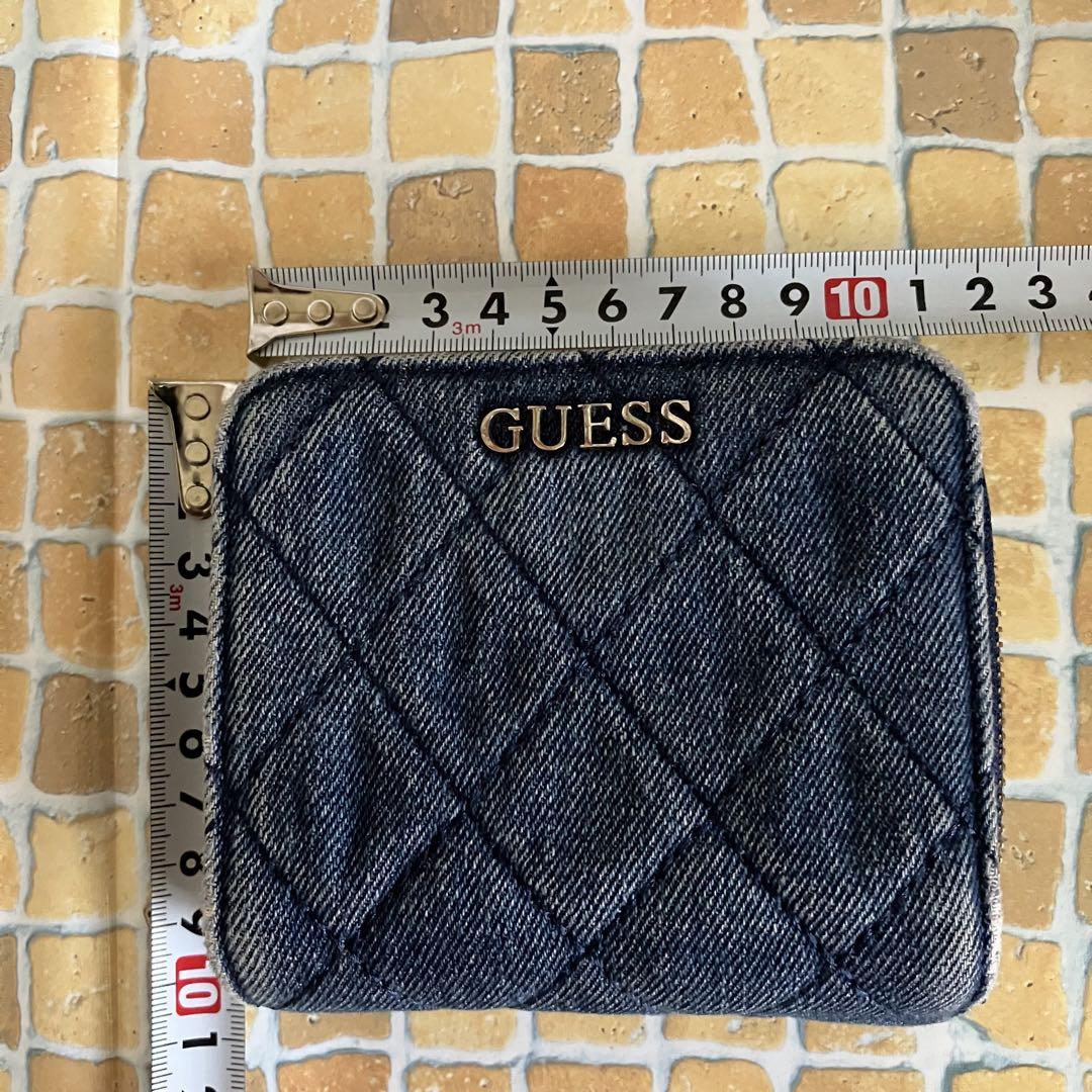 新品✨デニム✨GUESS✨ゲス✨二つ折り財布✨ステッチ✨メンズ✨レディース✨ レビュー高評価のおせち贈り物 新品✨デニム✨GUESS✨ゲス✨二