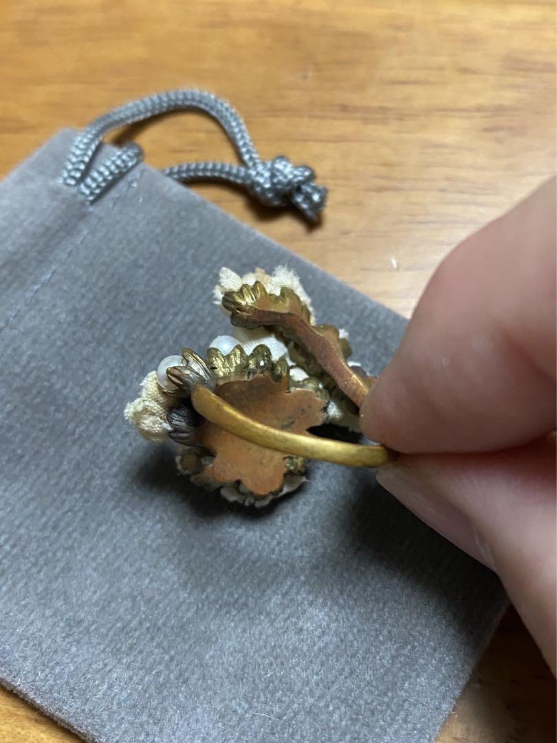 祝開店！大放出セール開催中 うさぎ エムスール系 パール小花リング アクセサリー