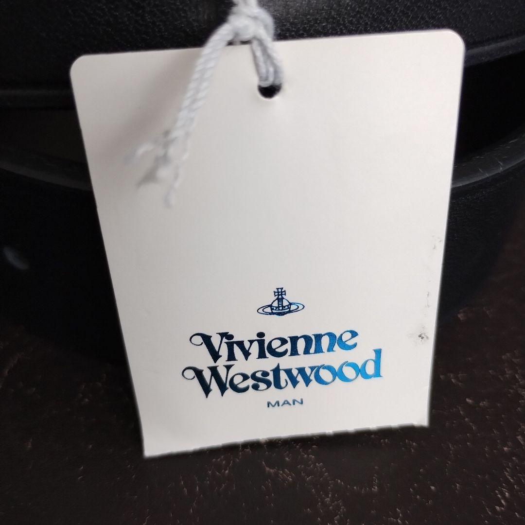 未使用 Vivienne Westward ブラック 牛革ベルト ビッグオーブ