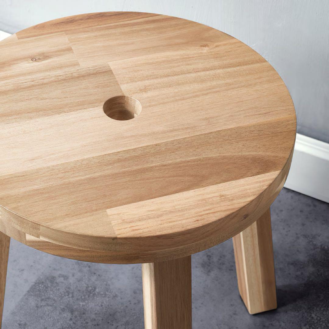IKEA イケア　スコグスタ スツール　アカシア材　30cm 無垢材 2台セット
