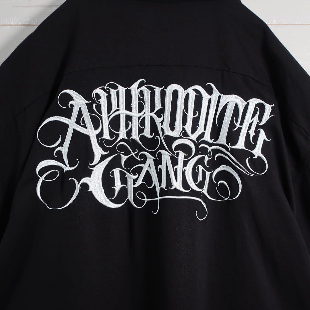 BUDSPOOL GAKKIN 花罰家紋 アロハシャツ L 刺繍 豪華 黒. GAKKIN x BUDSPOOL 花罰家紋 L/S HAWAIlAN SHIRT – GXX