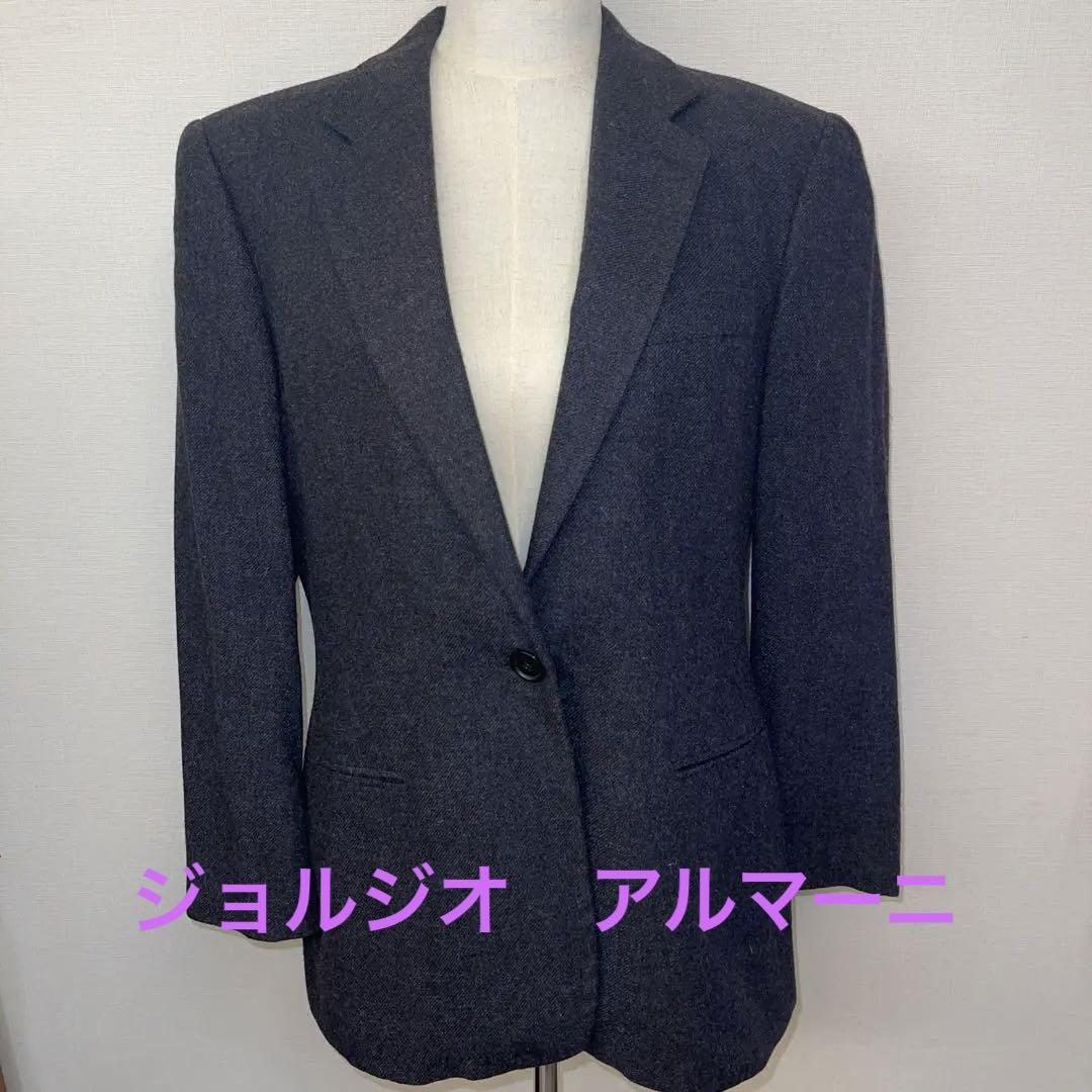 週末値下げ中❣️ジョルジオアルマーニ❣️カシミヤジャケット❣️濃いグレー色❣️美品