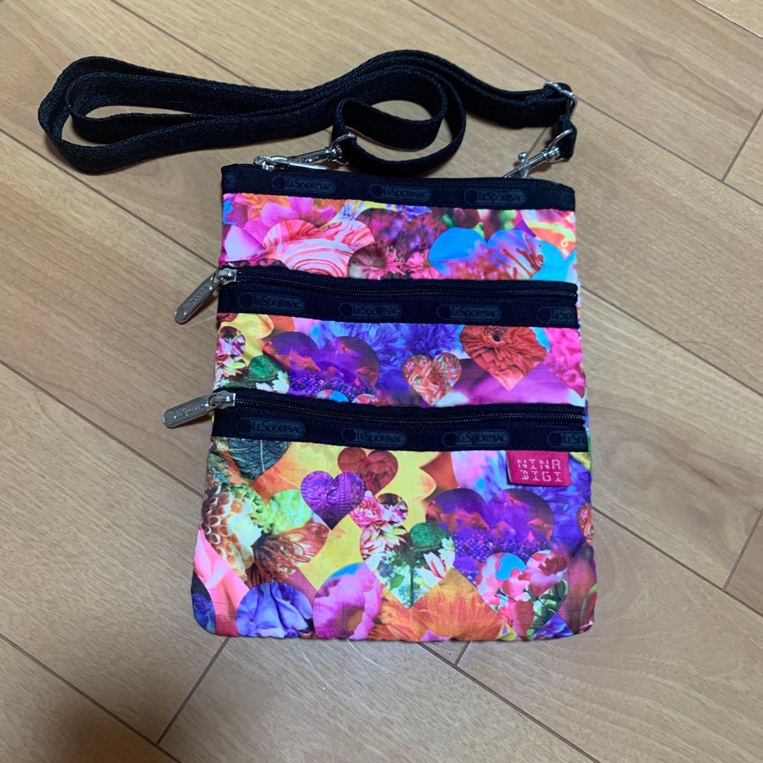 LESPORISAC カラフルハート柄 サコッシュ