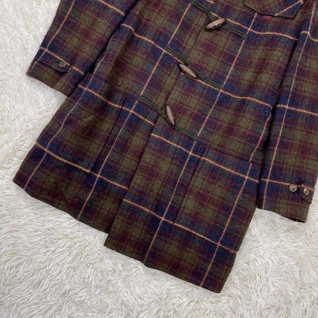 極美品　パパス　ダッフルコート　コラボ　チェック　ライナー付き　2way　メンズ