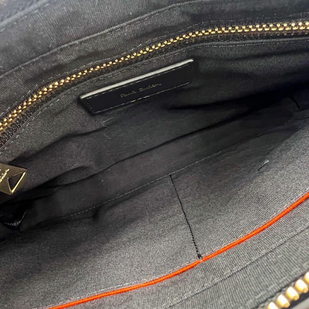 未使用級✨ポールスミス　2way ショルダーバッグ　クラッチ　レザー　黒