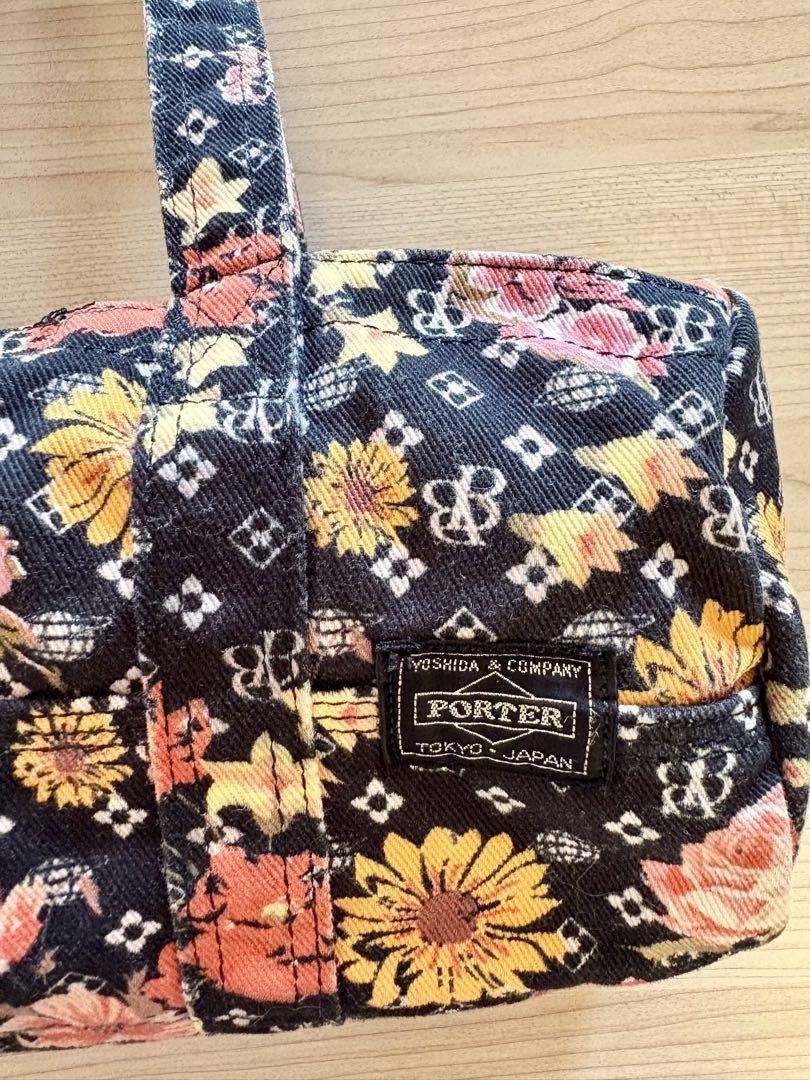 レアPORTER ×BEAMS BOY花柄モノグラムミニボストン　ポーター PORTER BEAMS BOY ミニボストン 花柄 モノグラム ハンドバッグ