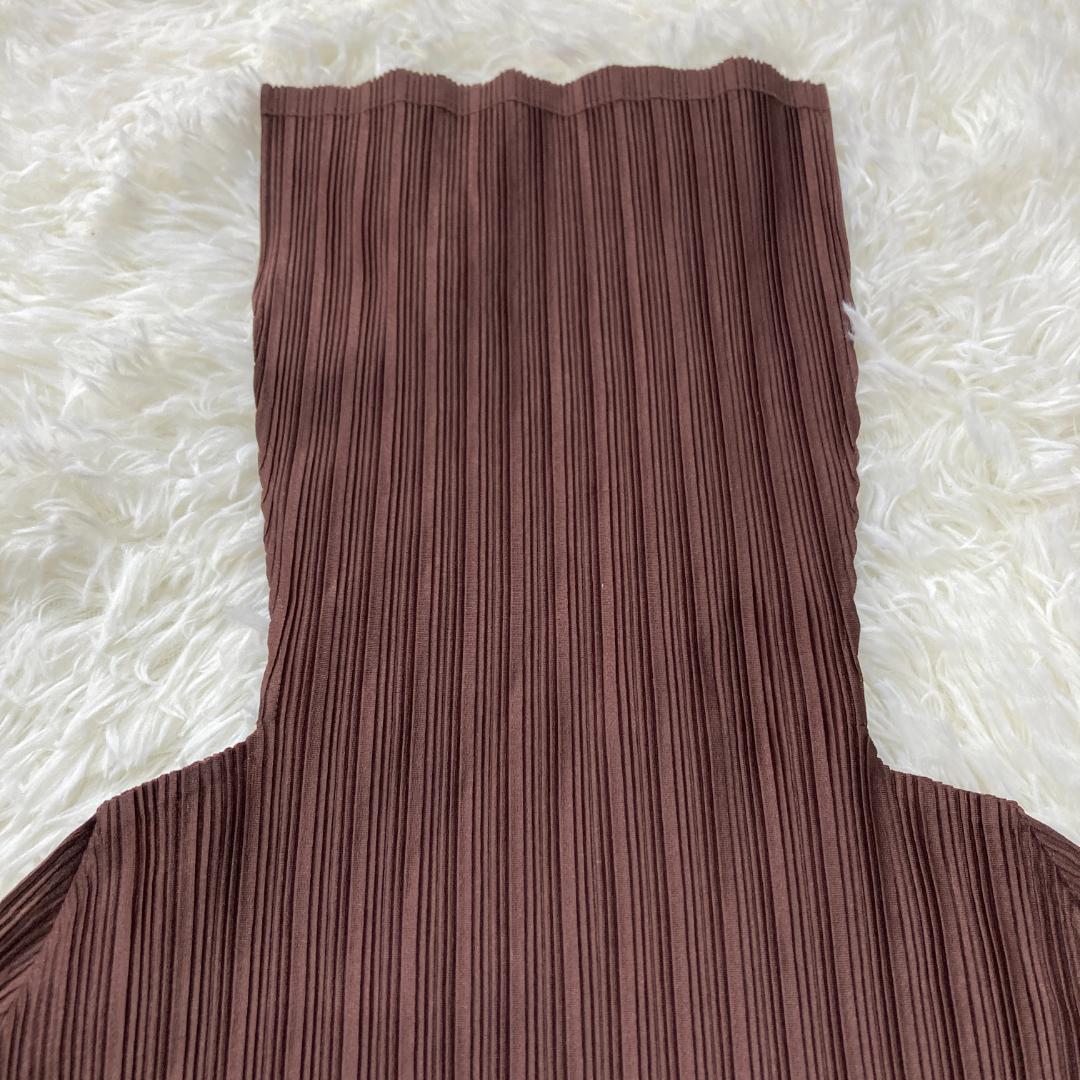ISSEIMIYAKE　プリーツプリーズ　ハイネック　長袖カットソー　サイズ３