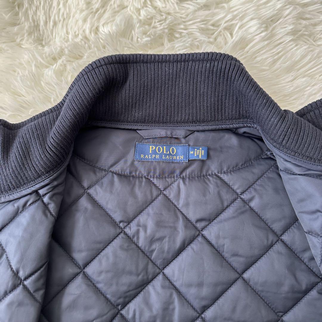 POLO RALPH LAUREN キルティングベスト　エンブレム　羊革 POLO RALPH LAUREN キルティングベスト エンブレム 羊革