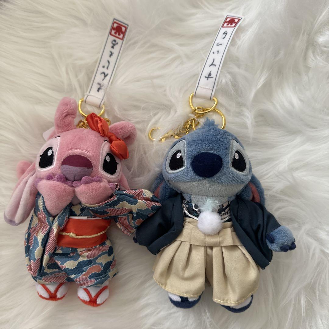 和風スティッチエンジェルキーホルダー ぬいぐるみセット 日本