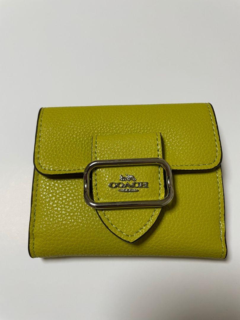 COACH 二つ折りミニ財布 イエロー　レディース