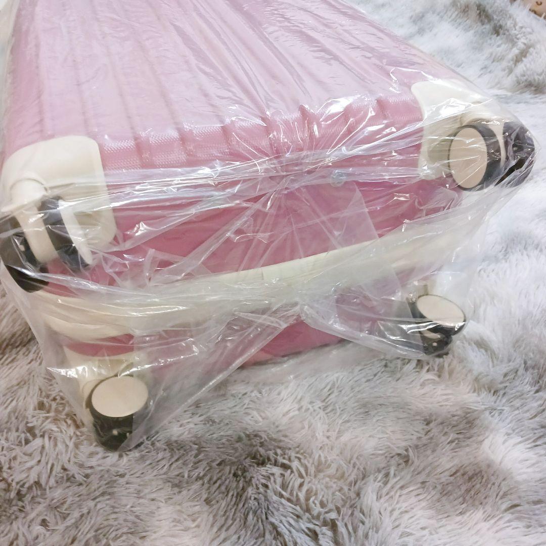拡張機能付きで荷物増にも対応✨ピンク スーツケース Mサイズ 静音 65L❤