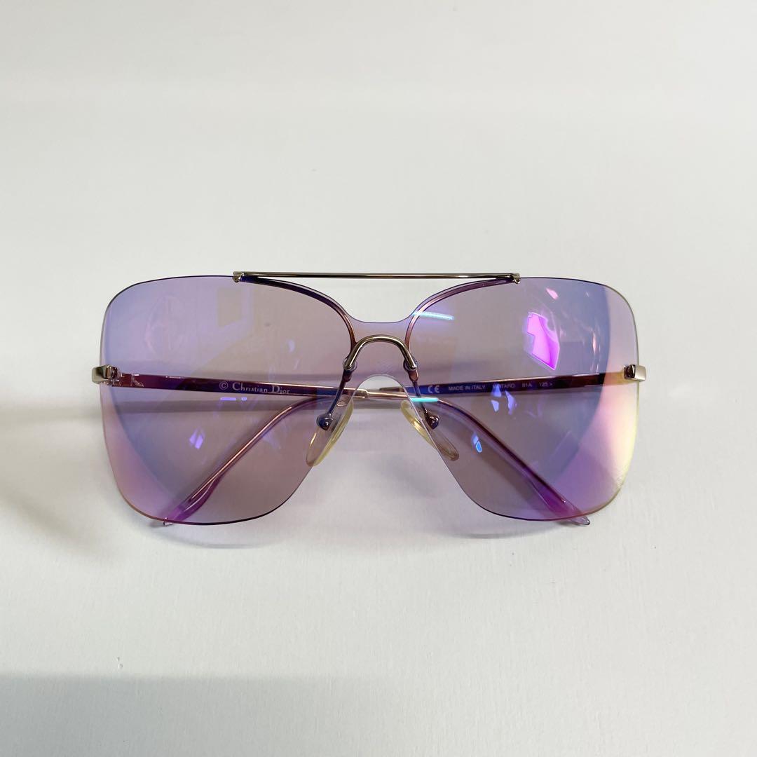 Christian Dior サングラス 紫レンズ ゴールドフレームmotard