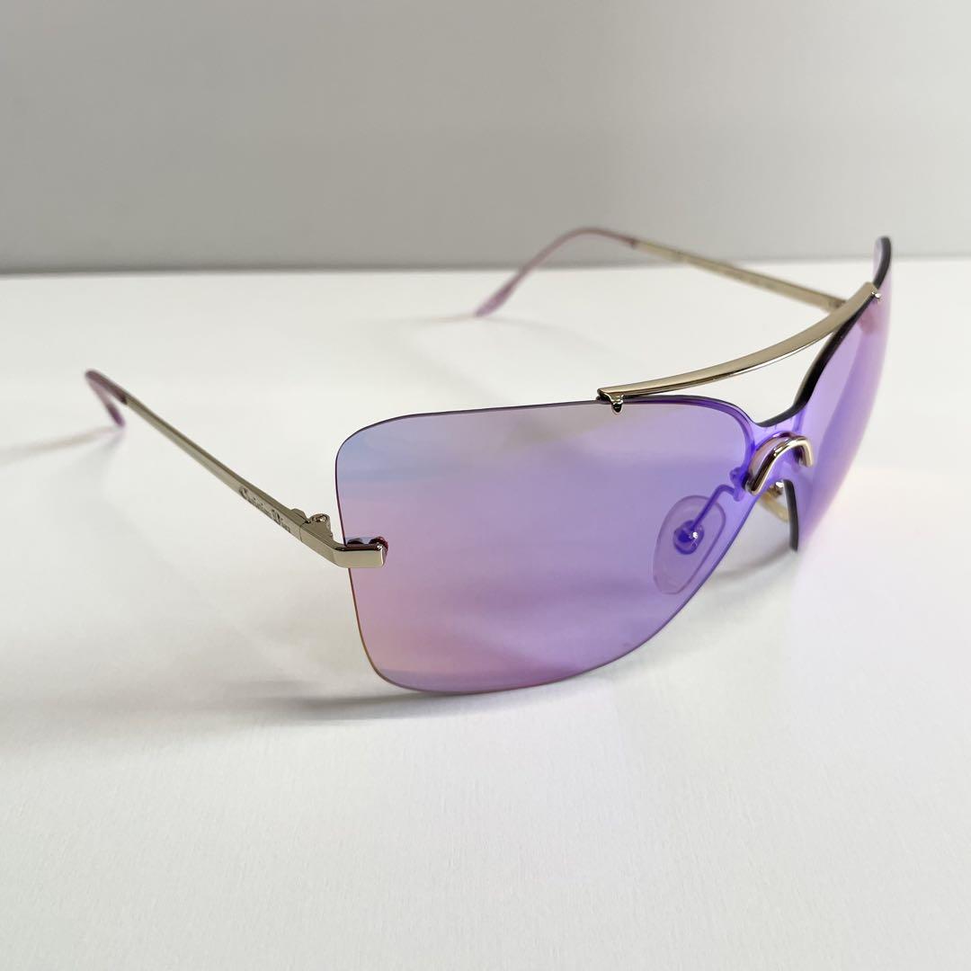 Christian Dior サングラス 紫レンズ ゴールドフレームmotard