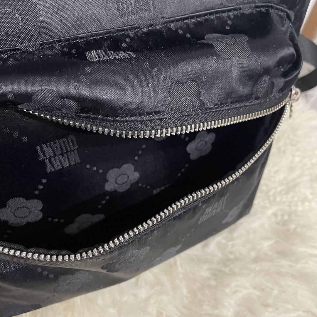 美品✨ MARY QUANT リュック　デイジー　黒　マリクワ　ワリークワント
