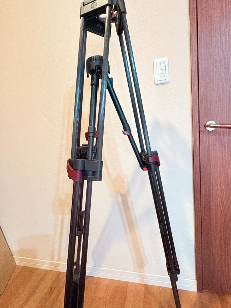 ザハトラー 三脚カーボン3段脚スピードロック脚100mm+ミドルスプレッダー