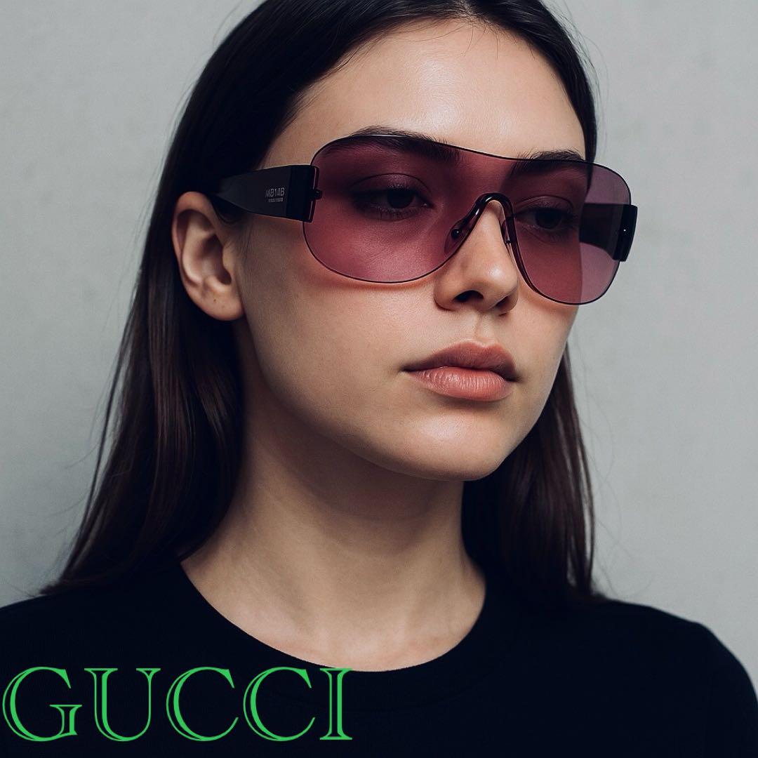 希少品　お洒落な　ビンテージ　ワンレンズタイプGUCCI レディースサングラス